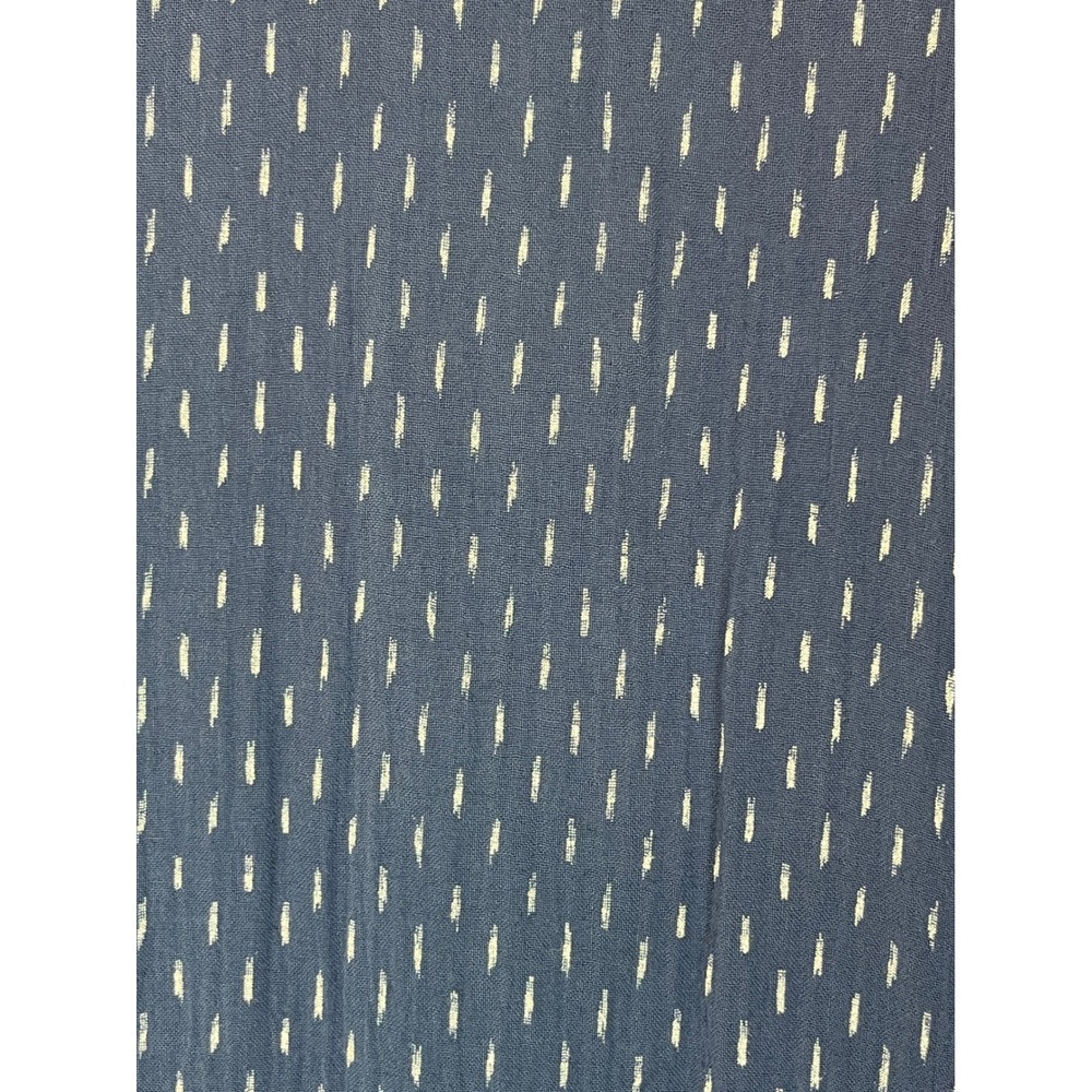 Faherty Blue Organic Cotton Midi Shift Dress Ikat M Gauzy Travel Coastal Natural - Picture 2 of 16